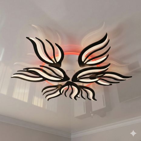 Современный свет люстра в гостиную Diasha 145W до 20 м² цвет Черный 2527/6+3BK 3col dim