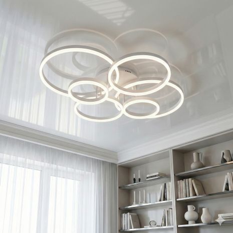 Люстра в зал с пультом Diasha 120W до 20 м² цвет Белый 2543WH dimmer Люстра в зал с пультом Diasha 120W до 20 м² цвет Белый 2543WH dimmer