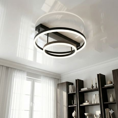 Люстра потолочная с пультом Diasha 60W до 16 м² цвет Черный 2537BK dimmer