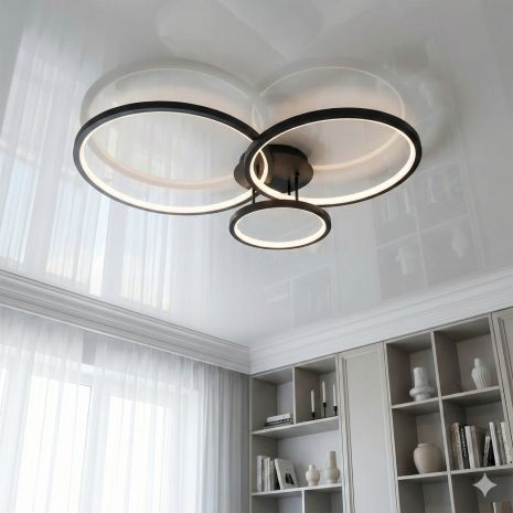 Лед люстра с регулировкой Diasha 84W до 18 м² цвет Черный 2556BK dimmer Лед люстра с регулировкой Diasha 84W до 18 м² цвет Черный 2556BK dimmer