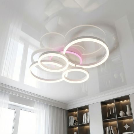 Люстра потолочная с д/у Diasha 80W до 18 м² цвет Белый 2542WH LED 3color dimmer