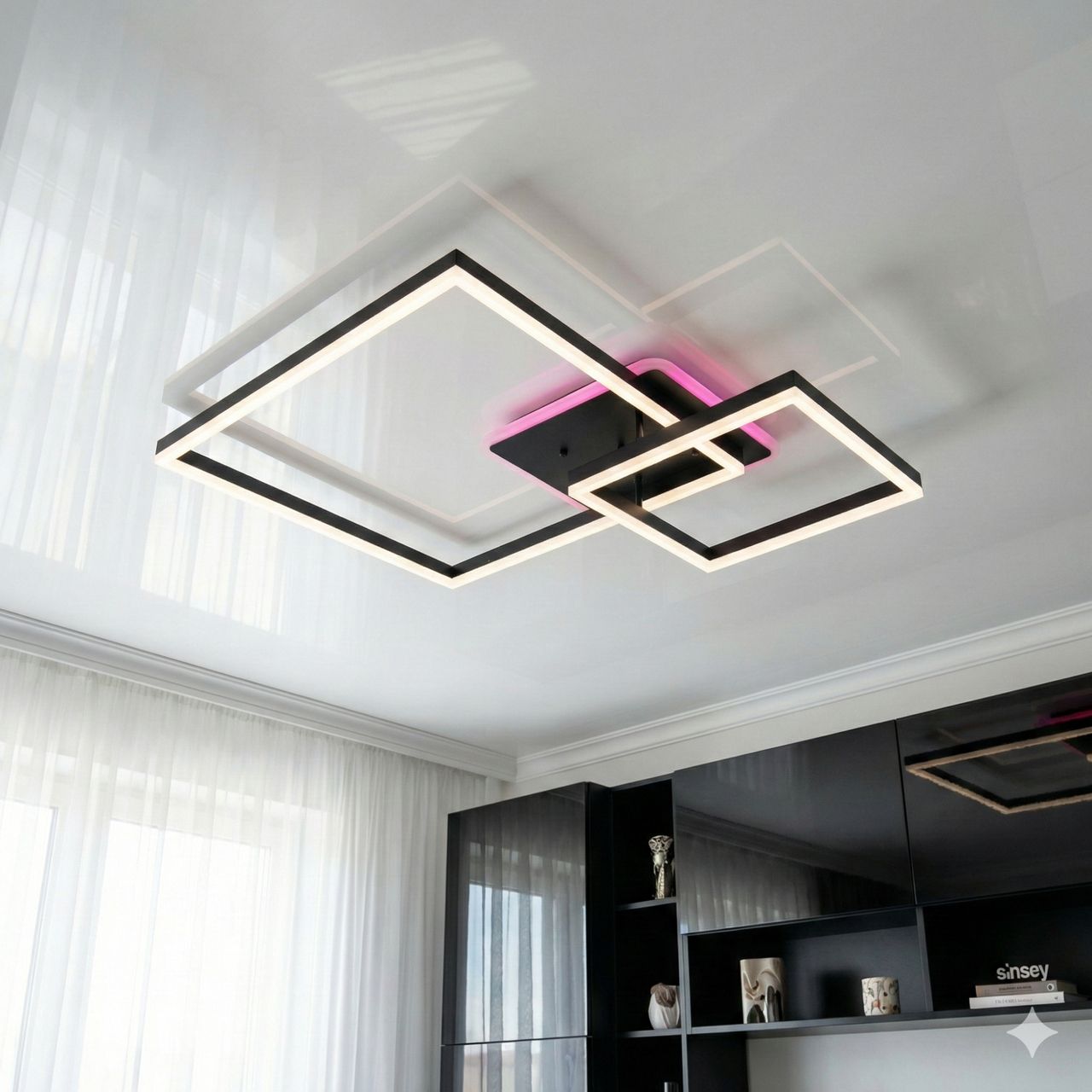 Светодиодная люстра с пультом Diasha 84W до 18 м² цвет Черный 2549BK LED 3color dimmer Светодиодная люстра с пультом Diasha 84W до 18 м² цвет Черный 2549BK LED 3color dimmer