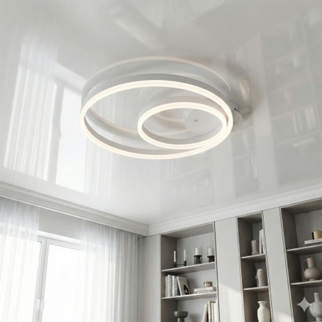 Лед люстра для подростка Diasha 58W до 12 м² цвет Белый 2538WH dimmer