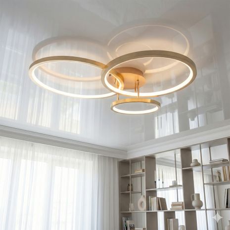 LED світильник з діммером Diasha 85W до 18 м² колір Золото 2556G dimmer