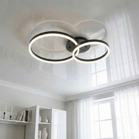 Люстра з регулюванням яскравості Diasha 50W до 12 м² колір Чорний 2539BK dimmer