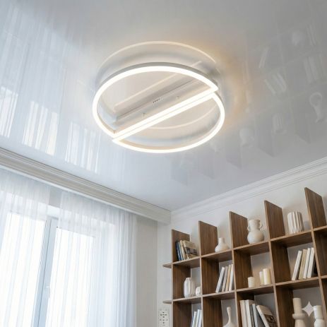 Люстра потолочная в спальню Diasha 58W до 12 м² цвет Белый 2545WH dimmer