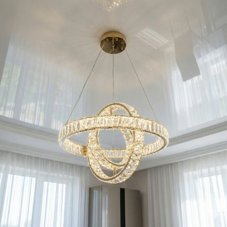 Лед светильник подвесной Diasha 92W до 20 м² цвет Золотистый D8886/500-3B G