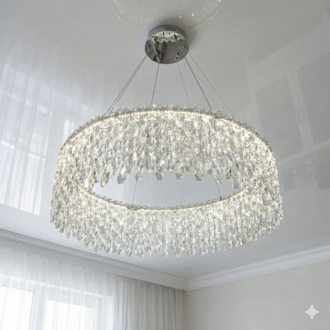 Люстра LED Diasha 104W до 20 м² у кольорі Хром модель 582/800CH