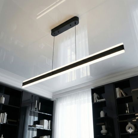 Светодиодная люстра над столом Diasha 58W до 12 м² цвет Черный XH1003/1200BK