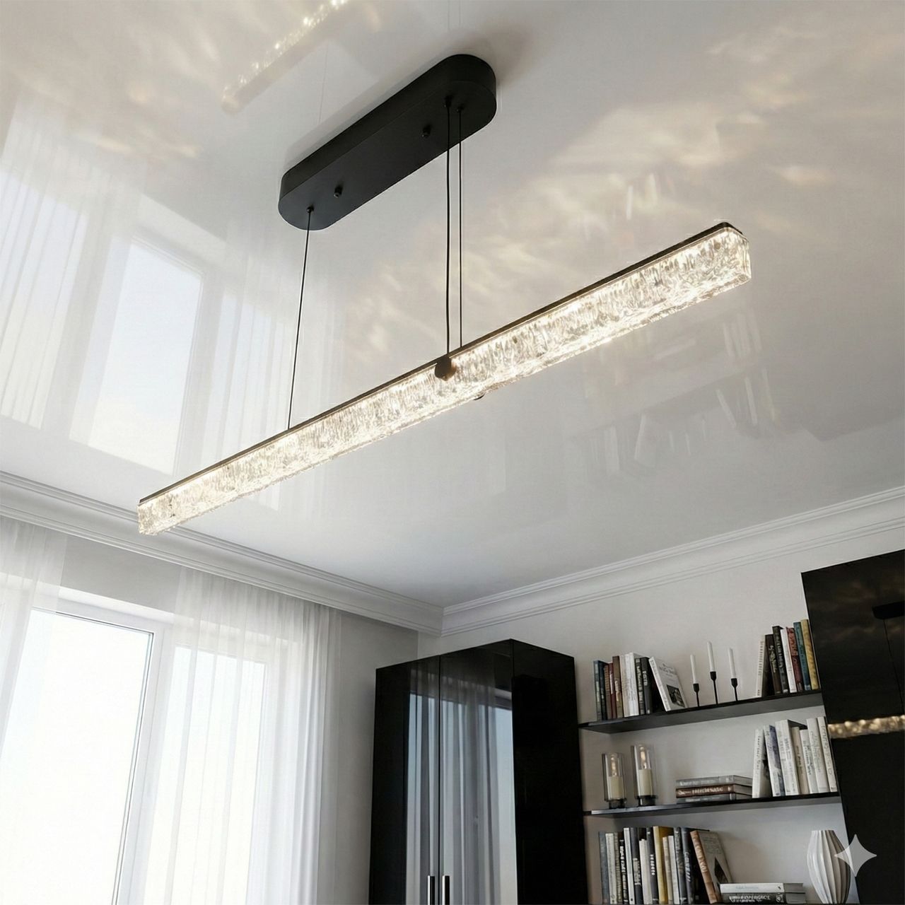 Подвесной светильник над столом Diasha 28W до 8 м² цвет Черный XH1001/1000BK Подвесной светильник над столом Diasha 28W до 8 м² цвет Черный XH1001/1000BK