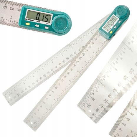 Електронний кутомір з лінійкою 300 мм, транспортир-малка PROTESTER 5423-300