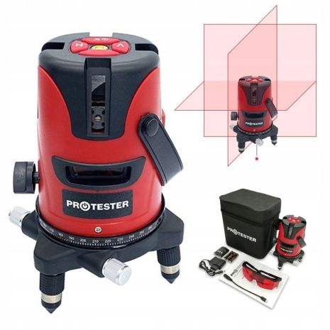 Лазерний 1H/4V осепобудівник 5 ліній (червоний промінь) PROTESTER LL605R Лазерний 1H/4V осепобудівник 5 ліній (червоний промінь) PROTESTER LL605R