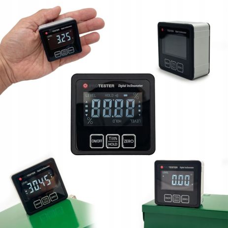Електронний кутомір PROTESTER 5415-90B на магнітній основі (інклінометр) (4х90°)