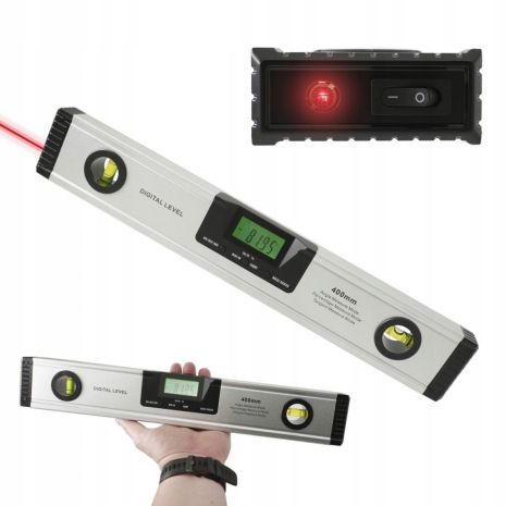 Многофункциональный цифровой измеритель уровня (4*90°/400 мм) PROTESTER 5419-400D