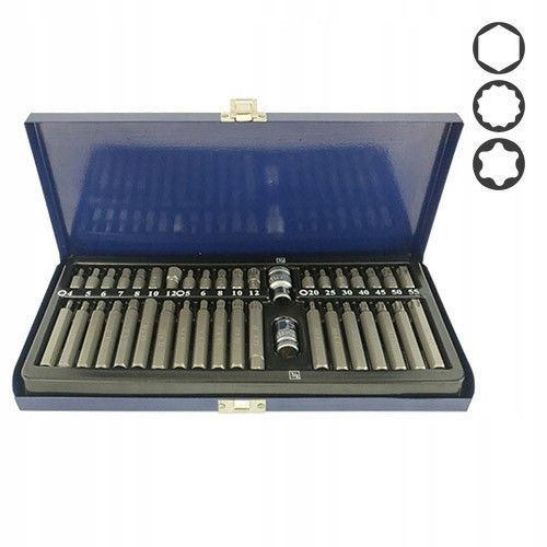 Набір біт 10мм HEX, TORX, SPLINE 40шт. СТАНДАРТ SDBS0040 Набір біт 10мм HEX, TORX, SPLINE 40шт. СТАНДАРТ SDBS0040