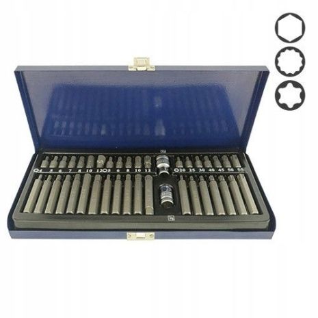 Набір біт 10мм HEX, TORX, SPLINE 40шт. СТАНДАРТ SDBS0040