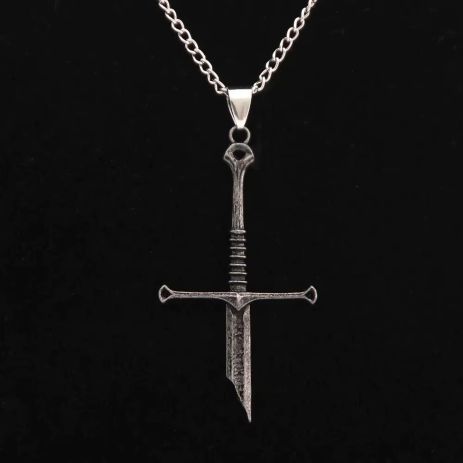 Кулон меч подвеска с разбитым мечом в стиле викингов королей