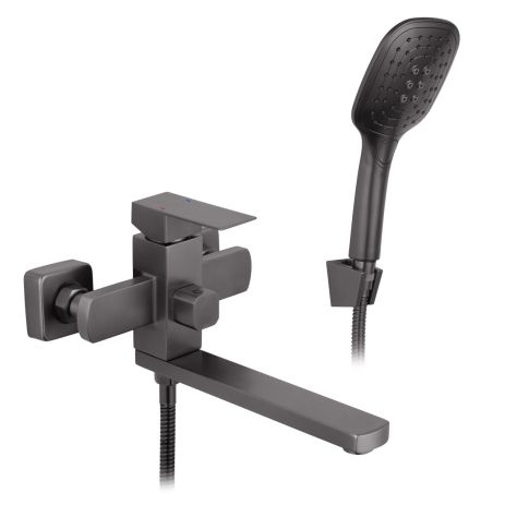 Смеситель для ванны Kroner KRP Edelstahl Kubus - PVD070 - Ванний змішувач