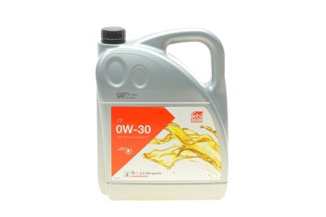 5л (Made in GERMANY !!) 0W-30 масло синт. ACEA C2, PSA B71 2312, FIAT 9. 55535-DS1, …, FEBI BILSTEIN (172189)