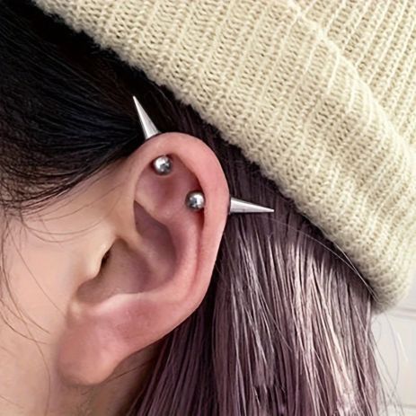 Серьга в виде шипа на ухо хрящ серьги шипы 1шт