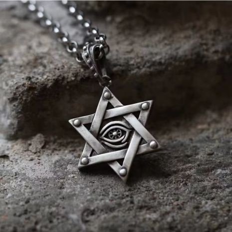 Подвеска иудаизм гексаграмма глаз Гора кулон шестиугольная Звезда Давида с глазом талисман амулет
