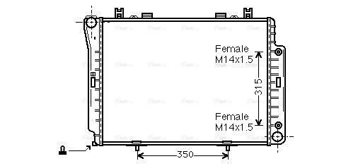 Радіатор охолодження MERCEDES-BENZ S-CLASS, AVA COOLING (MSA2144) Радіатор охолодження MERCEDES-BENZ S-CLASS, AVA COOLING (MSA2144)