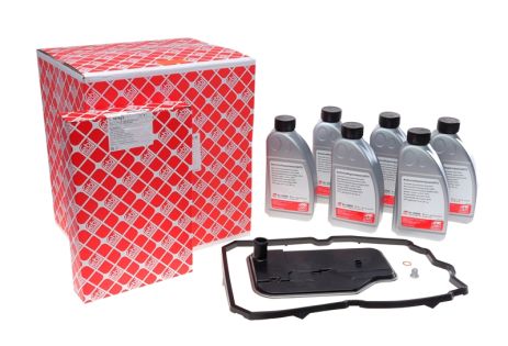 Комплект для заміни оливи FEBI 33889 6x1L, фільтр АКПП DB W204/W205 FEBI (171785) Комплект для заміни оливи FEBI 33889 6x1L, фільтр АКПП DB W204/W205 FEBI (171785)