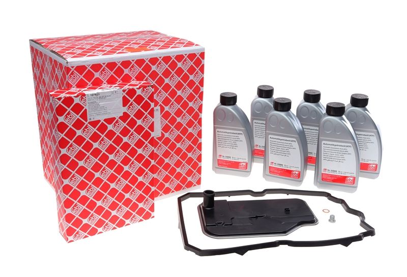 Комплект для заміни оливи FEBI 33889 6x1L, фільтр АКПП DB W204/W205 FEBI (171785) Комплект для заміни оливи FEBI 33889 6x1L, фільтр АКПП DB W204/W205 FEBI (171785)