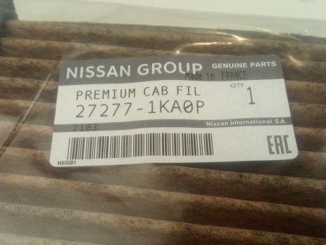 Фільтр салону Premium F15, NISSAN JUKE, NISSAN / INFINITI (272771KA0P)