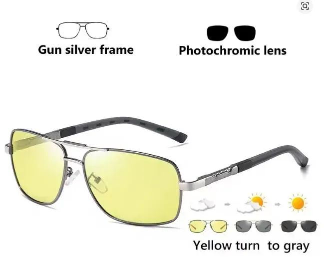 Солнцезащитные классические фотохромные очки CLLOIO ABL 724 BS серая оправа Солнцезащитные классические фотохромные очки CLLOIO ABL 724 BS серая оправа