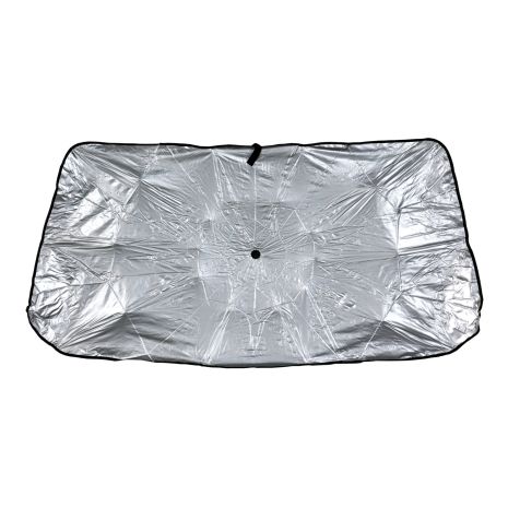 Автомобильный Солнцезащитный Зонт 120x65 см. Черно-Серебристый