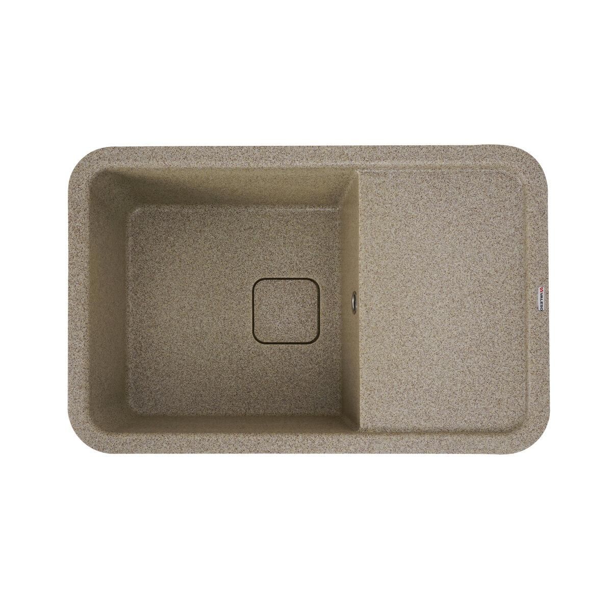 Гранитная мойка для кухни VALESO CUBE 7850 матовая Карамель Гранитная мойка для кухни VALESO CUBE 7850 матовая Карамель