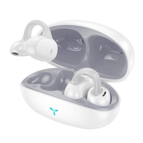 Беспроводные наушники HOCO EW57 Auspicious clip-on true BT headset |BT5.3, 70/450mAh, 11h| (белый)