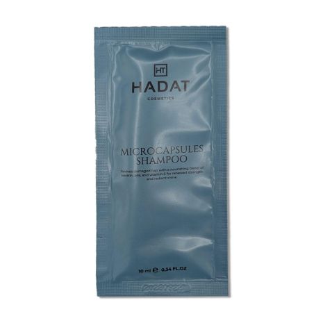 Відновлюючий шампунь Hadat Microcapsules Shampoo для пошкодженого волося з мікрокапсулами, саше 10 мл