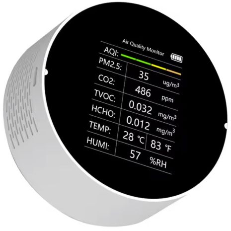 Аналізатор якості повітря Tuya 7в1 WiFi Монітор CO2, HCHO, TVOC, PM2.5