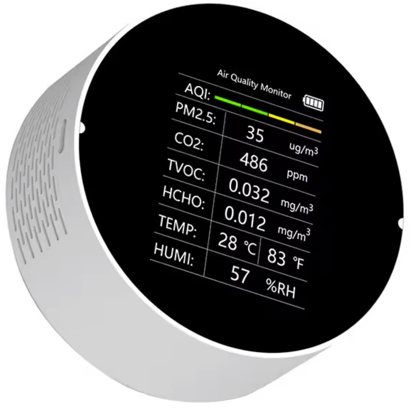 Анализатор качества воздуха Tuya 7в1 WiFi Монитор CO2, HCHO, TVOC, PM2.5 Анализатор качества воздуха Tuya 7в1 WiFi Монитор CO2, HCHO, TVOC, PM2.5