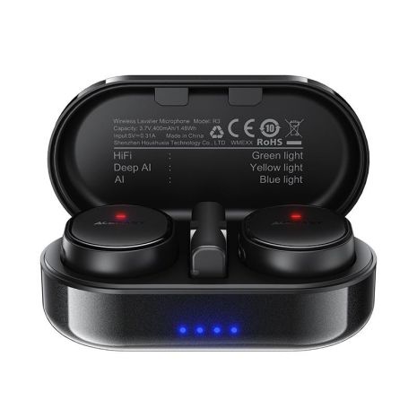 Микрофон ACEFAST wireless lavalier microphone R3 |8/24h, AI Noice reduction, 80m, USB-C| black