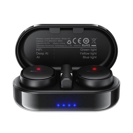 Микрофон ACEFAST wireless lavalier microphone R3 |8/24h, AI Noice reduction, 80m, USB-C| black