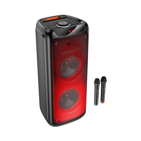 Акустика-караоке HOCO Flame light BT speaker DS53 |BT5.0, TWS, TF/USB/AUX, 40Wx2 (120W Max), 3H, 2mic, remorte| black