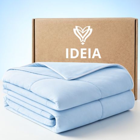 Одеяло летнее охлаждающее полуторное CoolNight IDEIA 140х210 см голубое (8-36284) Одеяло летнее охлаждающее полуторное CoolNight IDEIA 140х210 см голубое (8-36284)