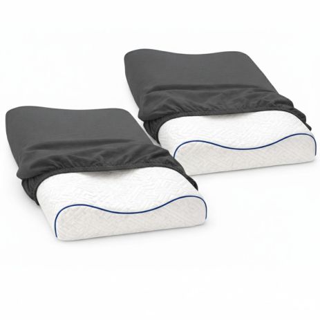 Набір наволочок 2 шт для ортопедичних подушок IDEIA 60х40х16 см трикотаж темно сірий (8-36301*003) Набір наволочок 2 шт для ортопедичних подушок IDEIA 60х40х16 см трикотаж темно сірий (8-36301*003)