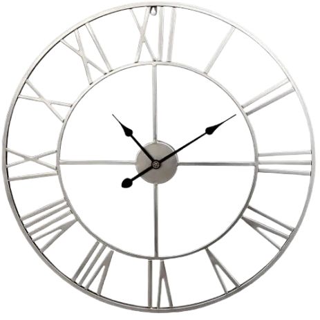 Настенные часы Ti-Time (90 см) лофт Loft3-S серебристые