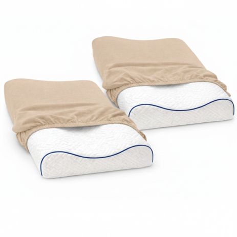 Набор наволочек 2 шт для ортопедических подушек IDEIA 60х40х16 см трикотаж беж (8-36301*002)