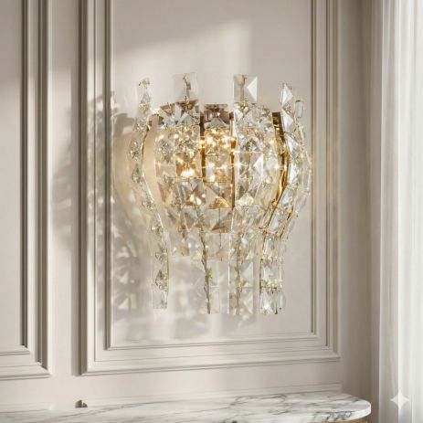 Сучасний кристалічний світлодіодний світильник Diasha 6W колір Золотистий 3038/2W SGD