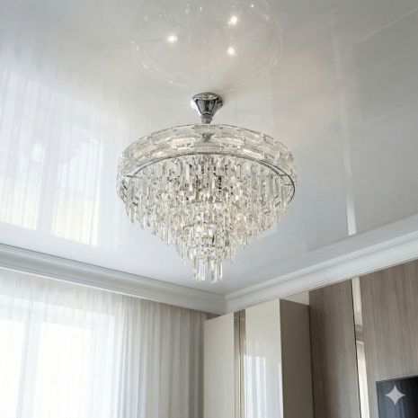 Кришталева люстра модерн Diasha, 13 ламп E14, Хром 9085-600CH