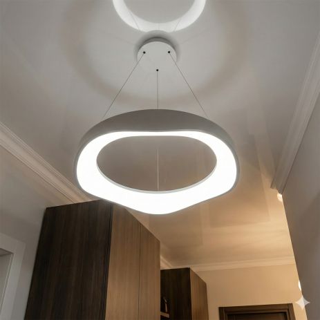 Подвесная лед люстра над столом Diasha 36W до 8 м² цвет Белый 0471A WH