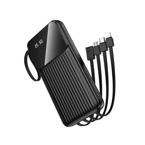 Повербанк BOROFONE BJ76 Smart (4 кабелі, 10000mAh) Black