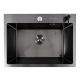 Кухонная мойка 58*43 PVD черная VALESO Handmade DECOR (сифон, дозатор, 3.0/0.8)