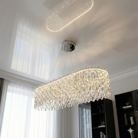 Красива люстра у вітальню Diasha 97W до 20 м2 колір Хром 582/1000x350CH