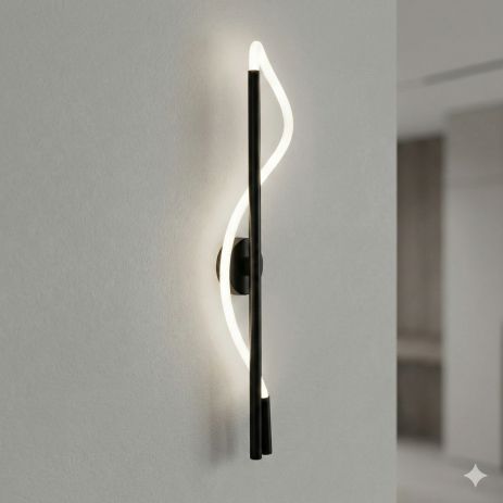 Світлодіодне бра у спальню Diasha 14W колір Чорний 9607-BK 3color